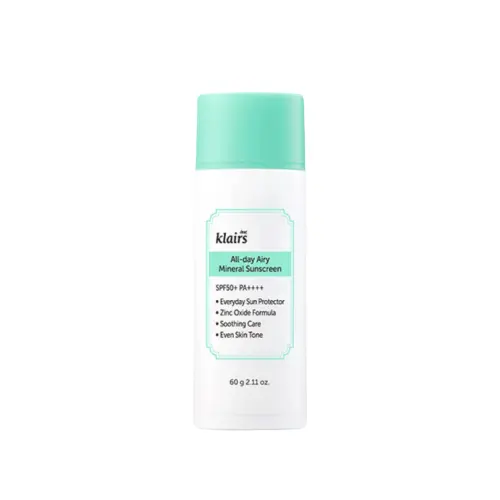 Dear, Klairs All-day Airy Mineral Sunscreen, 60 ml